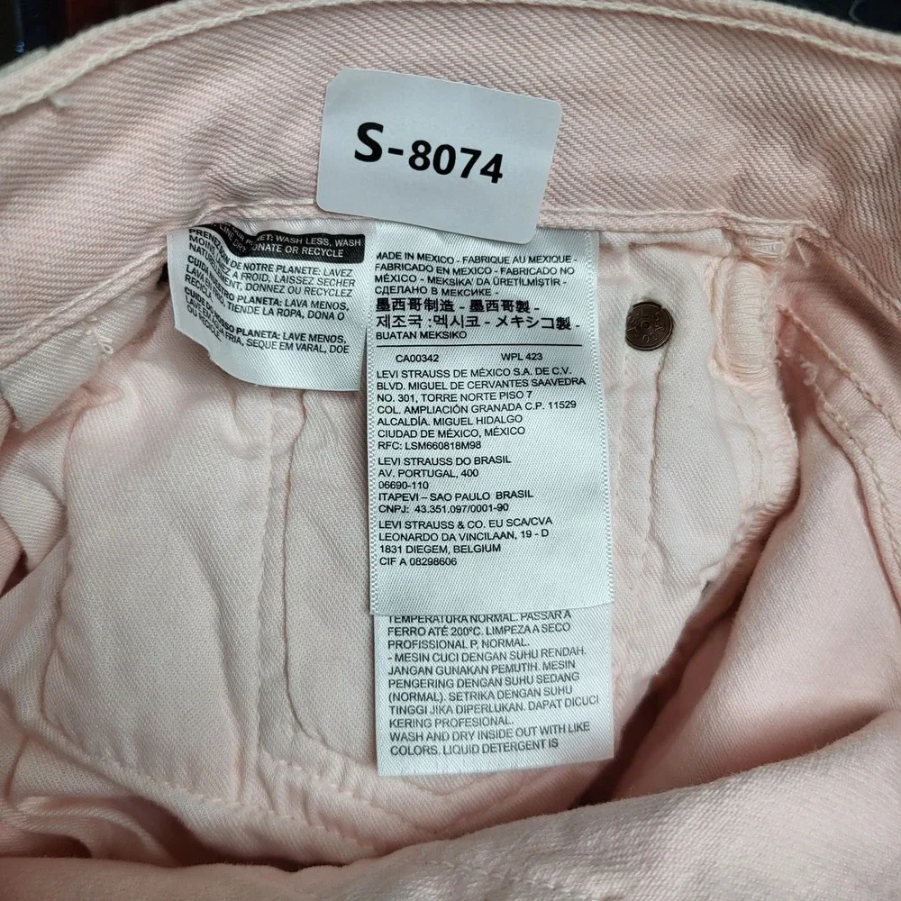 Levi's 501 Men Jeans 30X34 Pink Original Fit Straight Leg Twill 29